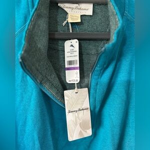 Tommy Bahama Turquoise Half-Zip Sweater